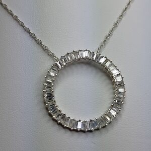 Stunning Minimalist CZ Diamond Eternity Necklace